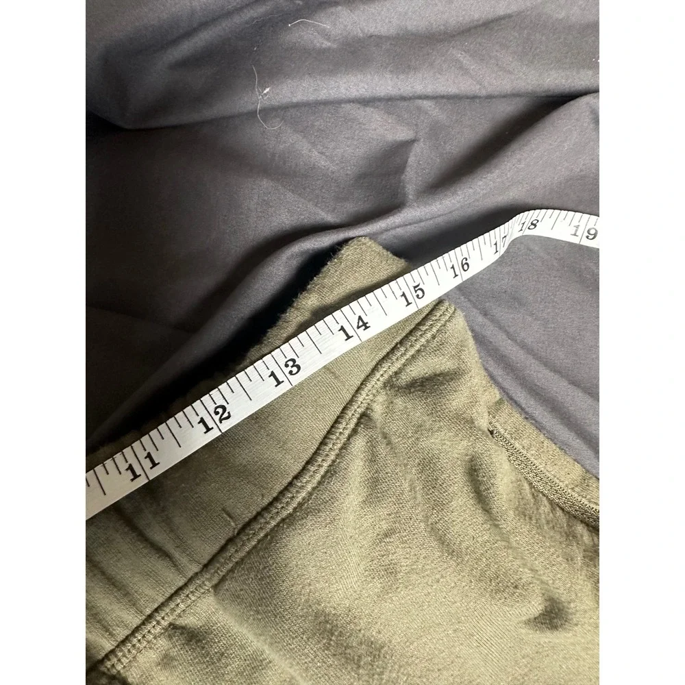 Eddie Bauer Mens Lounge Shorts Olive Green French Terry Sleepwear Size Medium - Picture 4 of 5